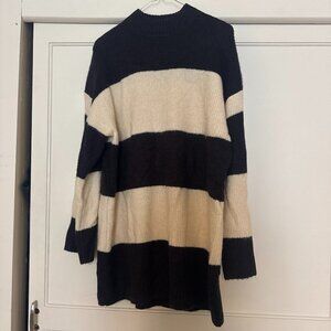 NET Navy & Cream Stripe Knit Sweater – Size Small